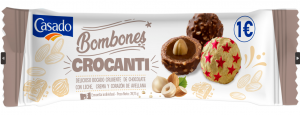 CAS BOMBONES CROCANTI CHOCO/LECHE 3U. 39.75Gr. 20p.