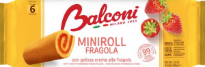 BAL MINI ROLLS FRAGOLA 6U. 180Gr 20p.